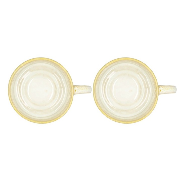 Villa Collection Stilar Mugg m. handtag 16 cl 2 st Gul/Creme