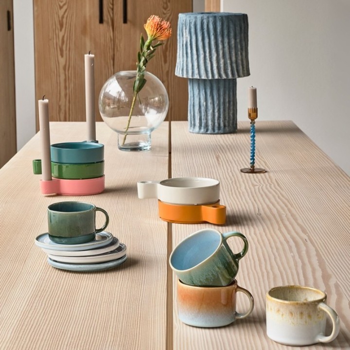 Villa Collection Styles Mugg med öra 16 cl 2 st Creme/Sand