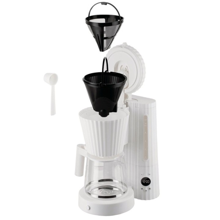 Alessi Plissé Kaffemaskin Vit