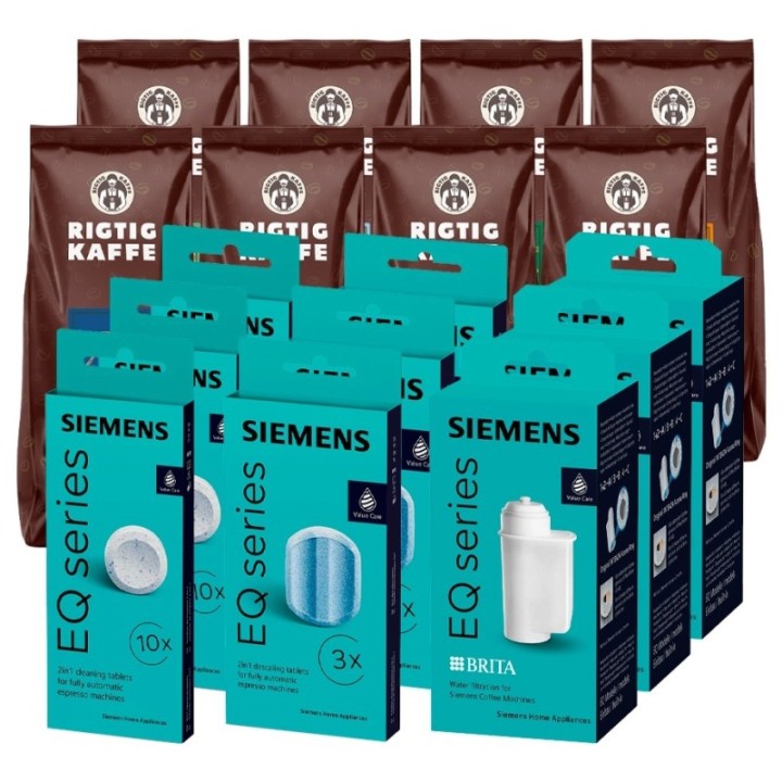 Siemens Skötselpaket Inkl. 8x400g Rigtig Kaffe Ekologisk
