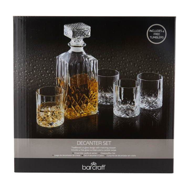 BarCraft Karaffset 0,9 L klar inkl. 4 glas