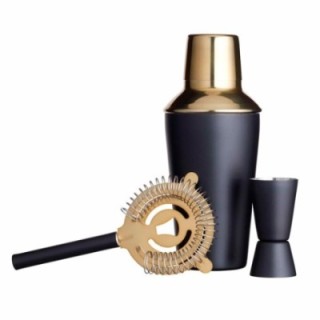 BarCraft Barset 3 delar Svart/Guld