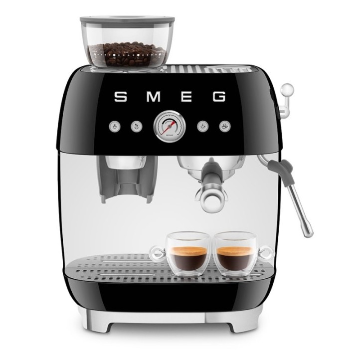 Smeg EGF03BLEU Manuell espressomaskin inkl. kvarn Svart