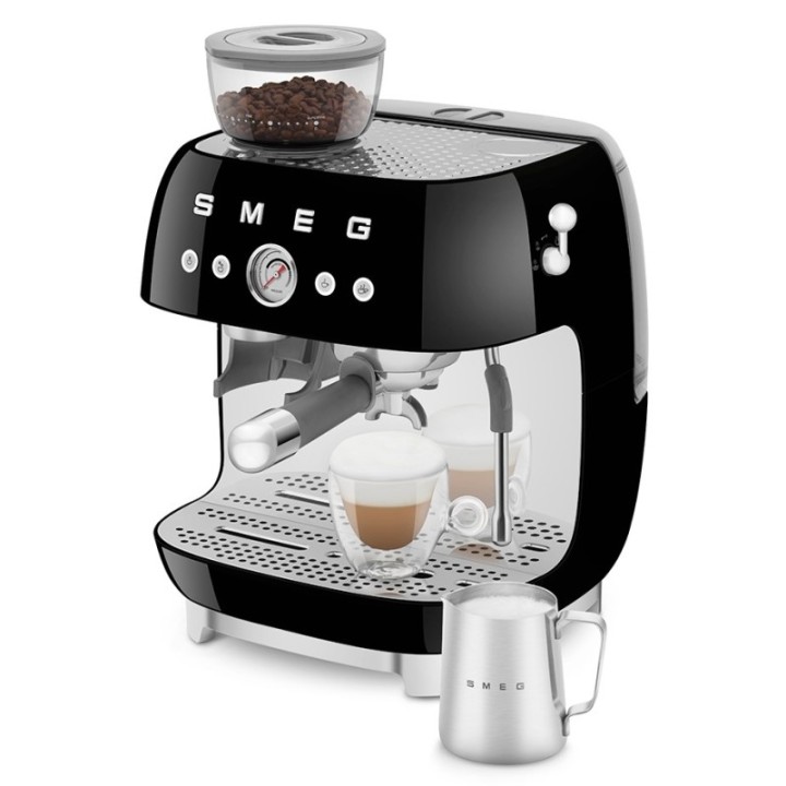 Smeg EGF03BLEU Manuell espressomaskin inkl. kvarn Svart
