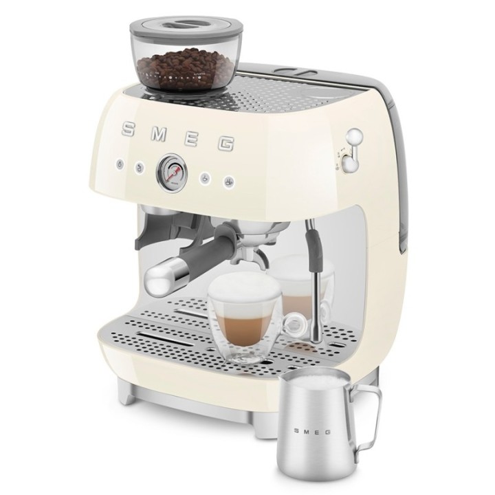 Smeg EGF03CREU Manuell espressomaskin Inkl. Kvarn Creme