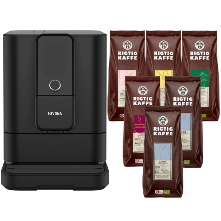 Nivona NIVO 8101 Svart Inkl. 6x400g Rigtig Kaffe Ekologisk