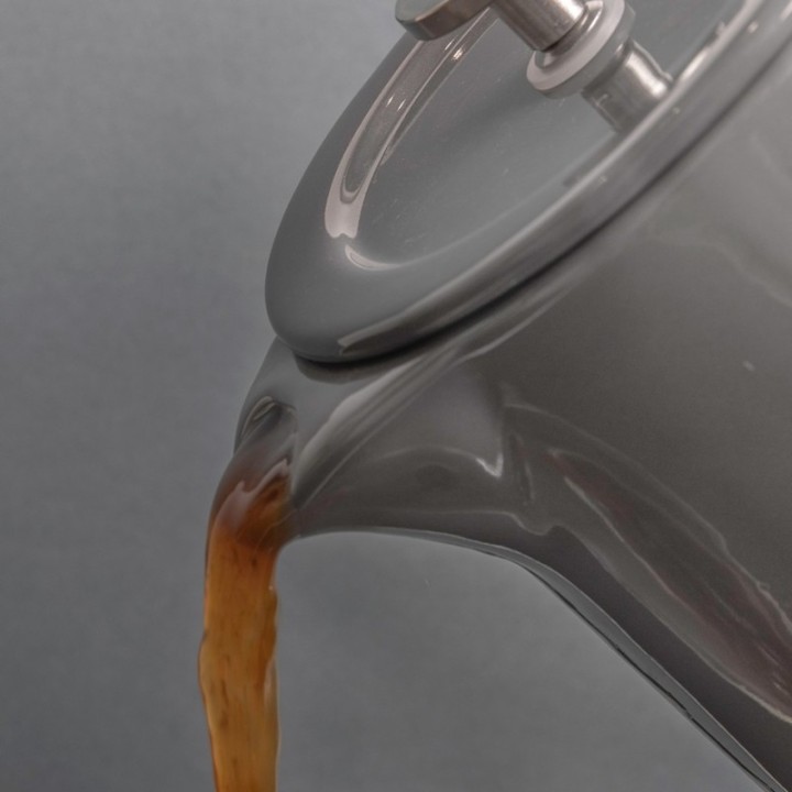 La Cafetière Barcelona 6 koppar stempelkanna inkl. mugg Cool grå