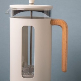 La Cafetière Pisa 3-kopps stempelkanna Vit