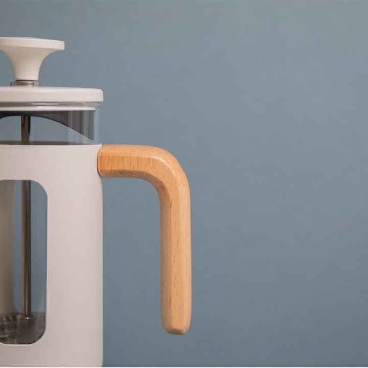 La Cafetière Pisa 3-kopps stempelkanna Vit