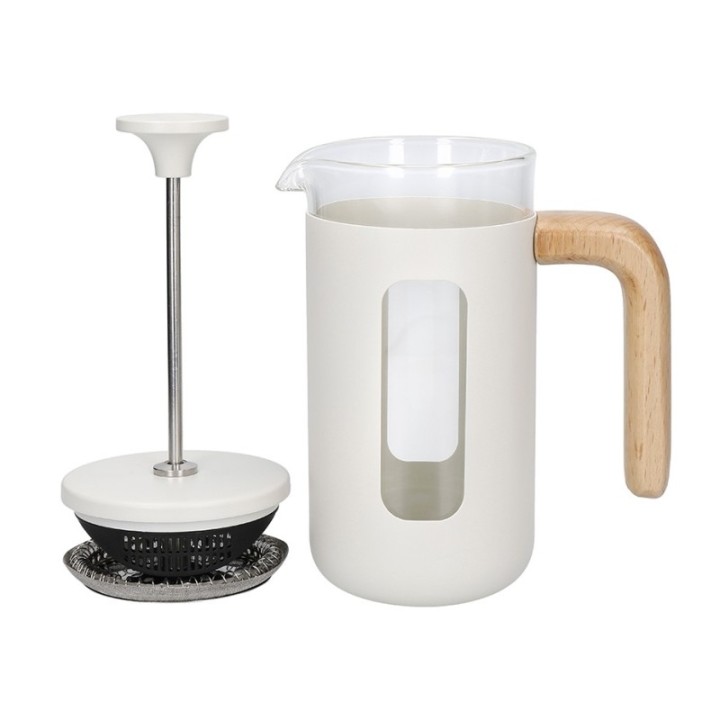 La Cafetière Pisa 3-kopps stempelkanna Vit