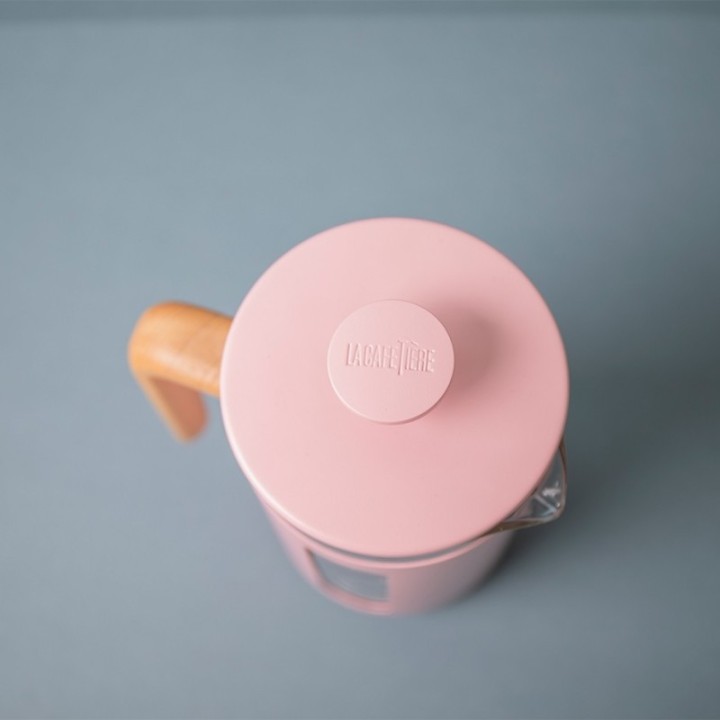 La Cafetière Pisa 3-kopps stempelkanna rosa