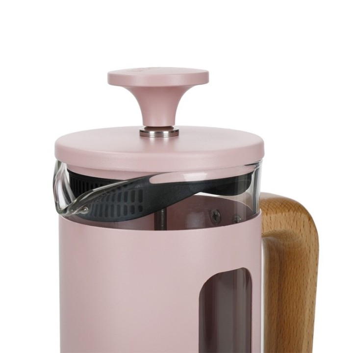 La Cafetière Pisa 3-kopps stempelkanna rosa