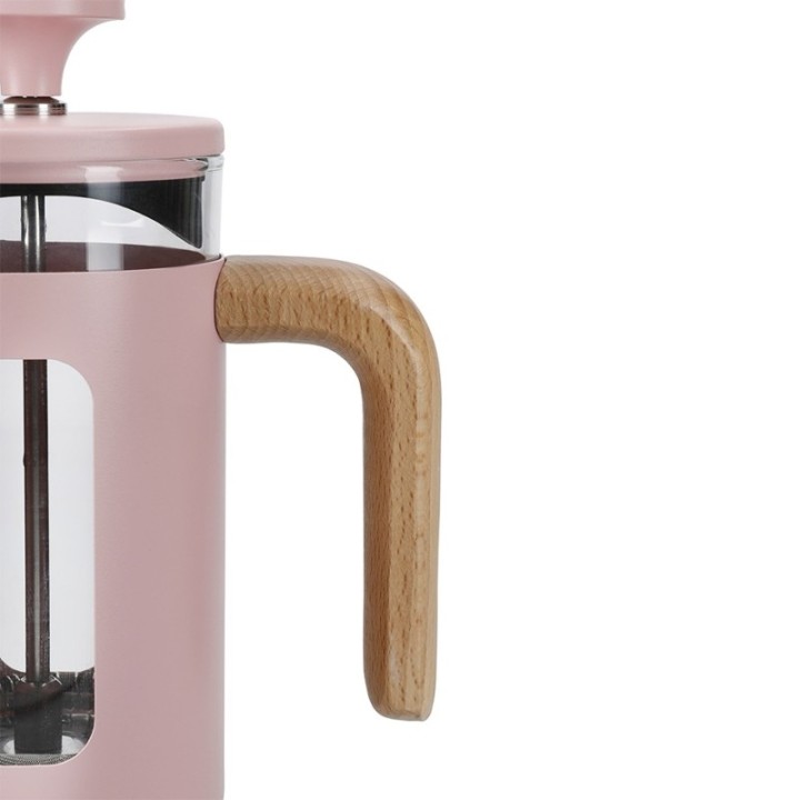 La Cafetière Pisa 3-kopps stempelkanna rosa