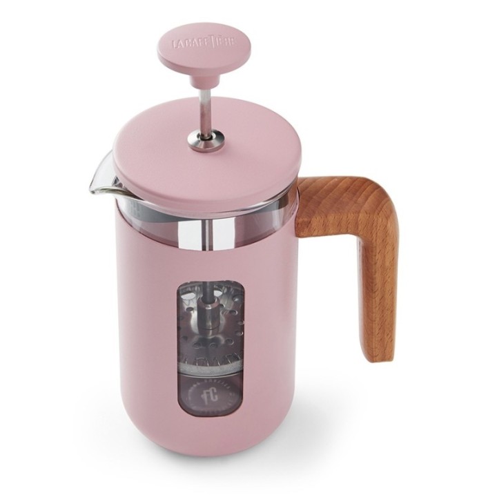 La Cafetière Pisa 3-kopps stempelkanna rosa