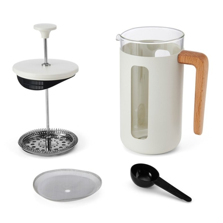 La Cafetière Pisa 8 koppar Stempelkanna Vit