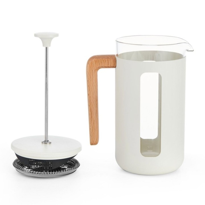 La Cafetière Pisa 8 koppar Stempelkanna Vit