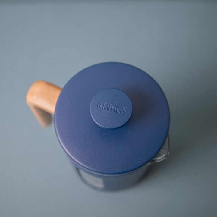 La Cafetière Pisa 8 koppar stempelkanna marinblå