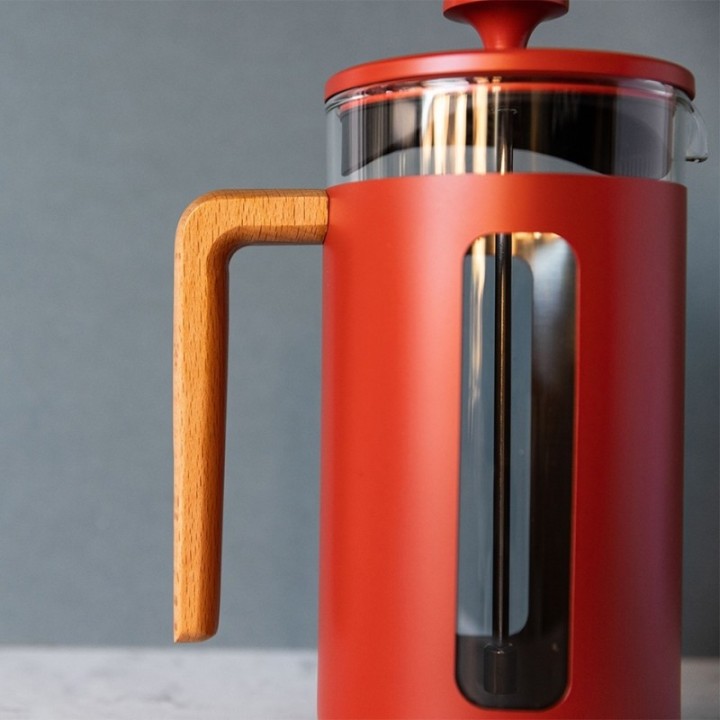 La Cafetière Pisa 8 koppar stempelkanna Röd