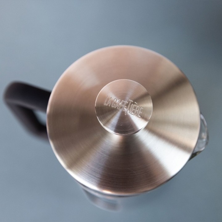 La Cafetière Pisa 8 koppar stempelkanna rostfritt stål