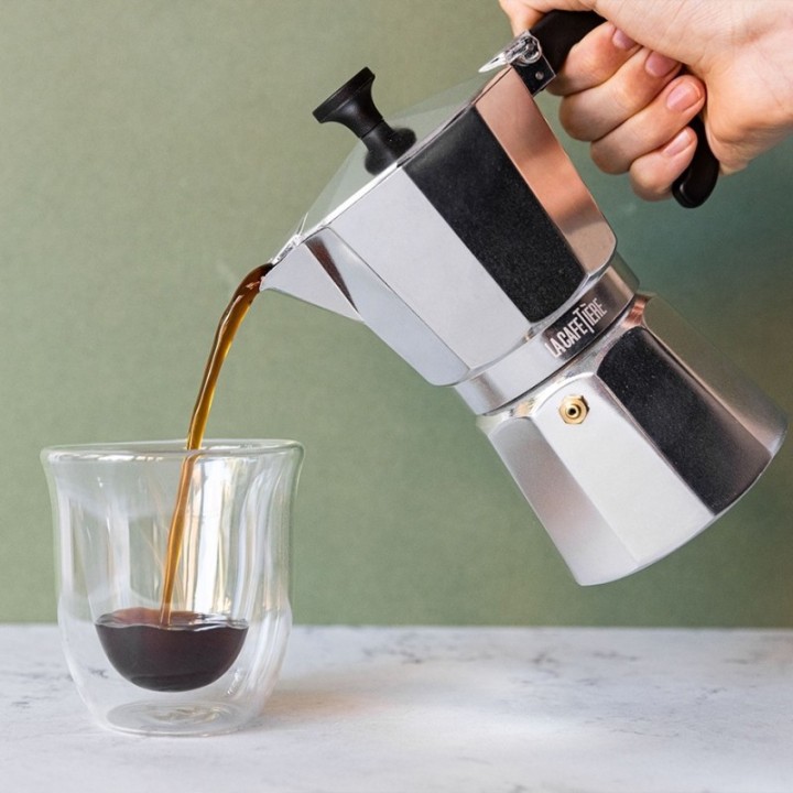 La Cafetière Venice 3-koppars espressokanna i stål