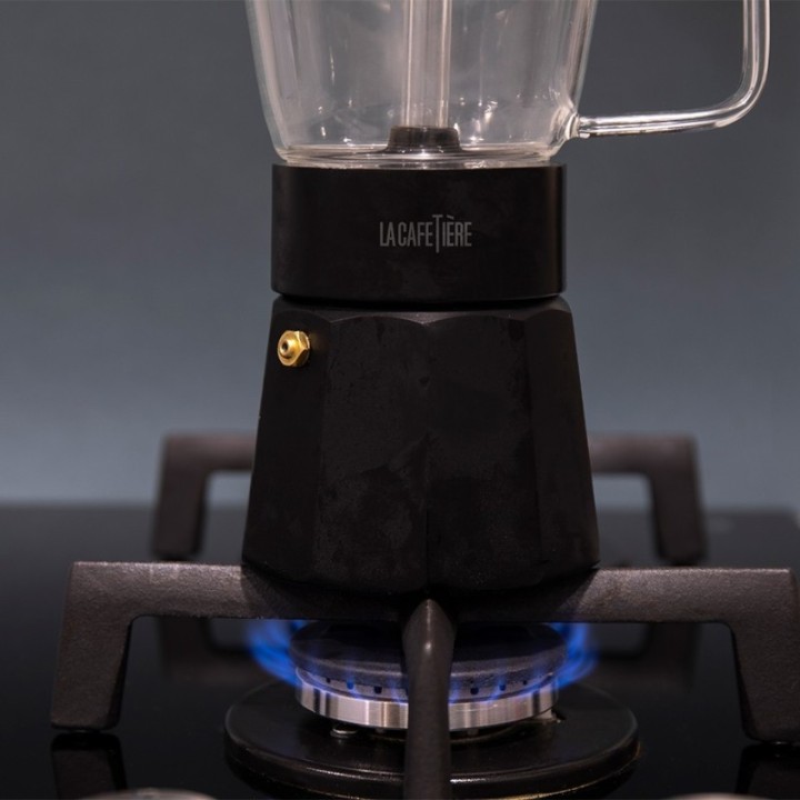 La Cafetière Verona 6 koppar espressokanna svart