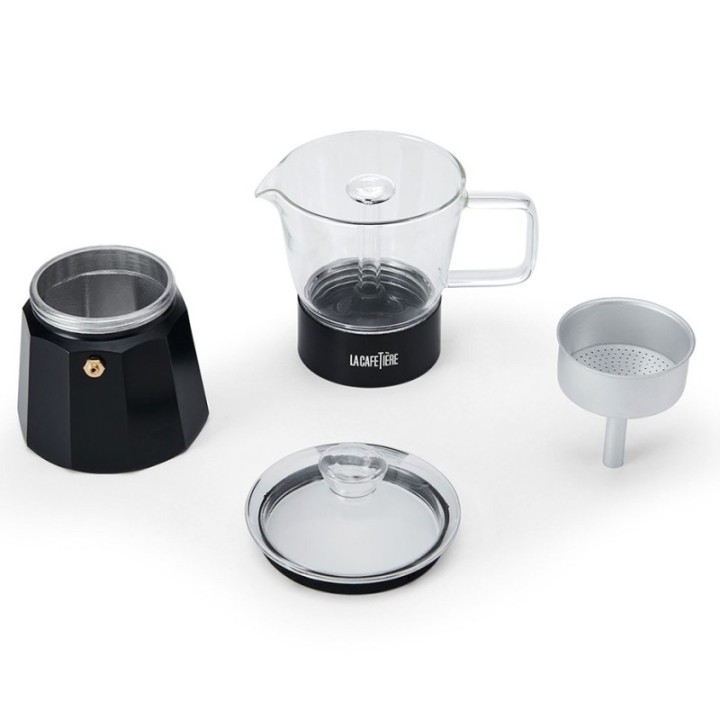 La Cafetière Verona 6 koppar espressokanna svart