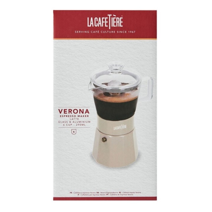 La Cafetière Verona 6 koppar espressokanna Latte