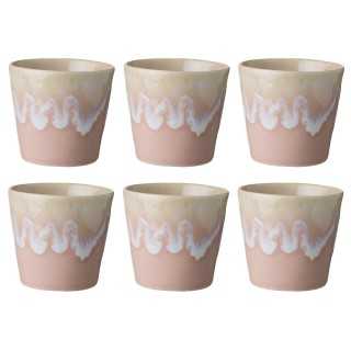 Costa Nova Gres Espressomugg 6 st 0,10L Ljusröd