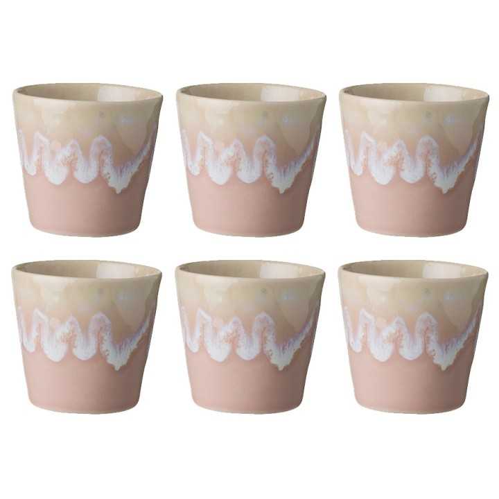 Costa Nova Gres Espressomugg 6 st 0,10L Ljusröd