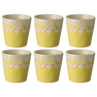 Costa Nova Gres Mugg 6 st 0,21L Gul