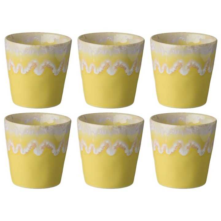 Costa Nova Gres Mugg 6 st 0,21L Gul