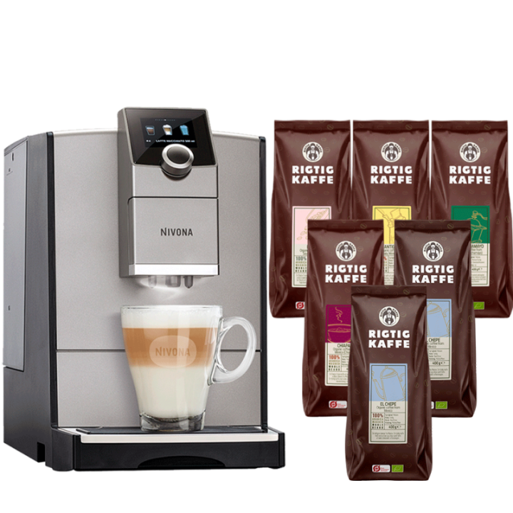 Nivona NICR 795 Espressomaskin Inkl. 6x400g Rigtig Kaffe Ekologisk