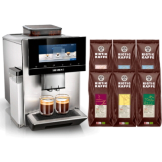 Siemens TQ905R03 EQ900 s500 Espressomaskin Inkl. 6x400g Rigtig Kaffe Ekologisk
