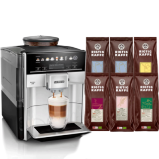 Siemens TE653M11RW EQ6 s300 Espressomaskin Inkl. 6x400g Rigtig Kaffe ekologisk