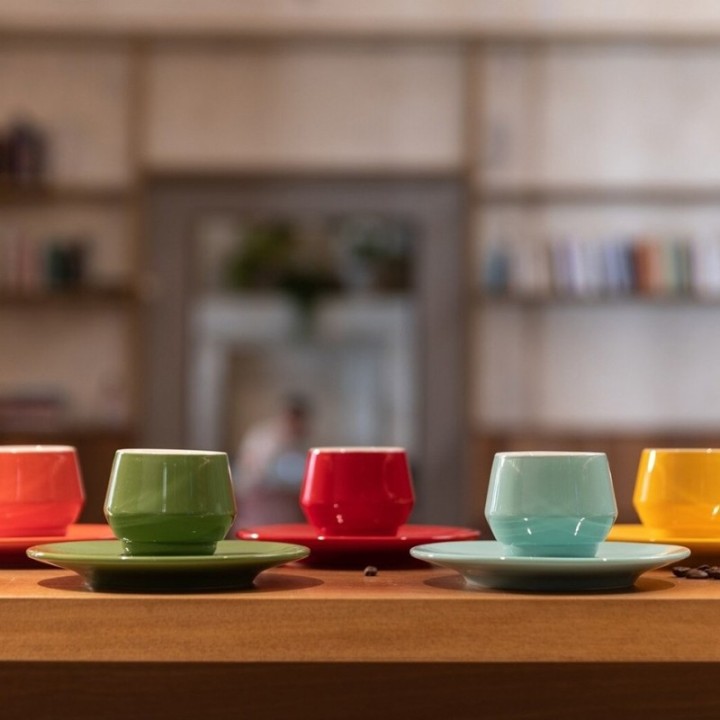 Club House Maniko Espresso med fat Blå 7 cl 1 st