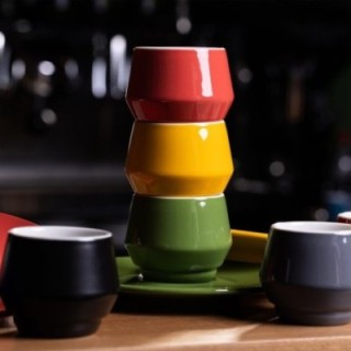 Club House Maniko Espresso med underfat röd 7 cl 1 st