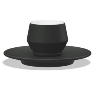 Club House Maniko Espresso med underkopp matt svart 7 cl 4 st
