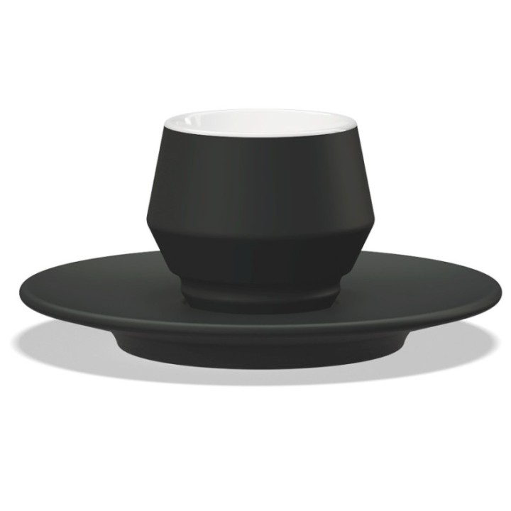 Club House Maniko Espresso med underkopp matt svart 7 cl 4 st
