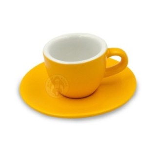 Club House Tulipano Espresso med underkopp matt gul 7 cl 1 st