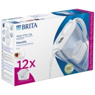 BRITA Marella 2,4L Vit inkl. 12 st Maxtra Pro Filter