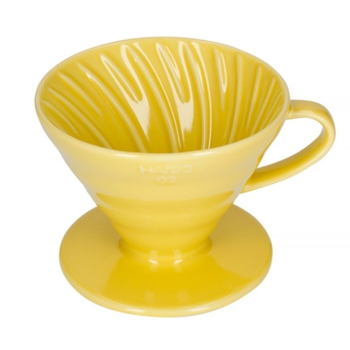 Hario V60-02 Keramisk Dripper Gul 2 Koppar.