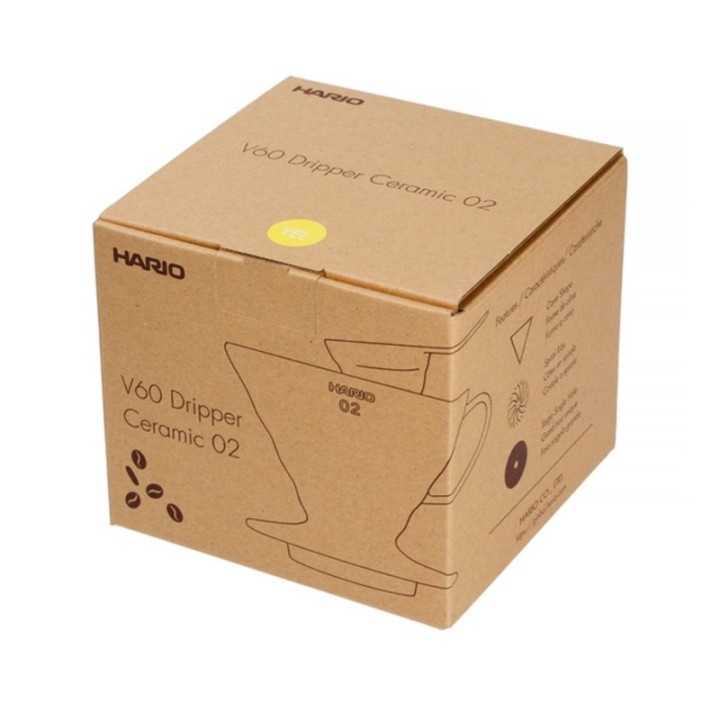Hario V60-02 Keramisk Dripper Gul 2 Koppar.