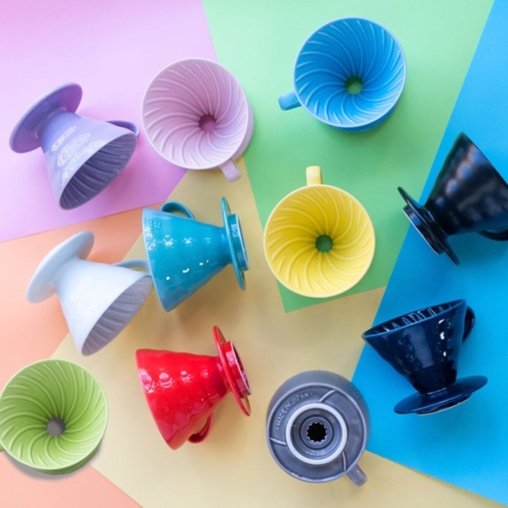 Hario V60-02 Keramisk dripper ljusblå 2 koppar