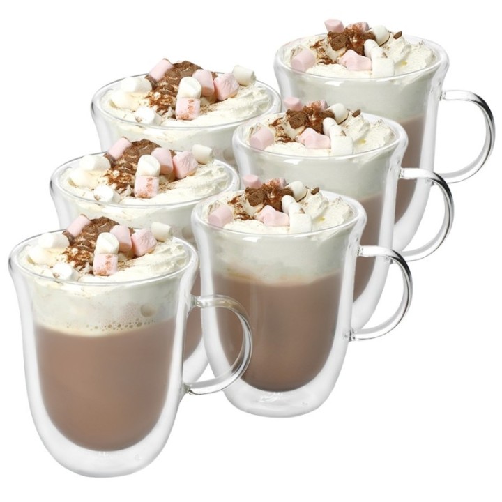 La Cafetière glas med dubbelvägg 35 cl 3 x 2 st