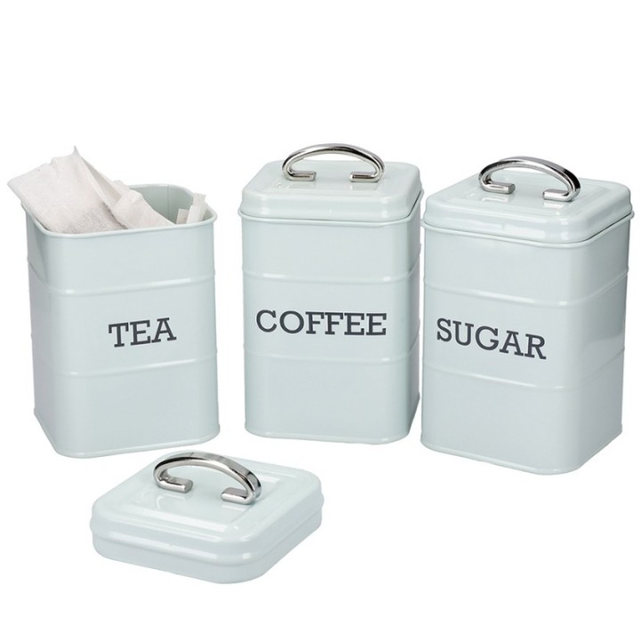 Living Nostalgia Vintage Behållare Blå 3 st