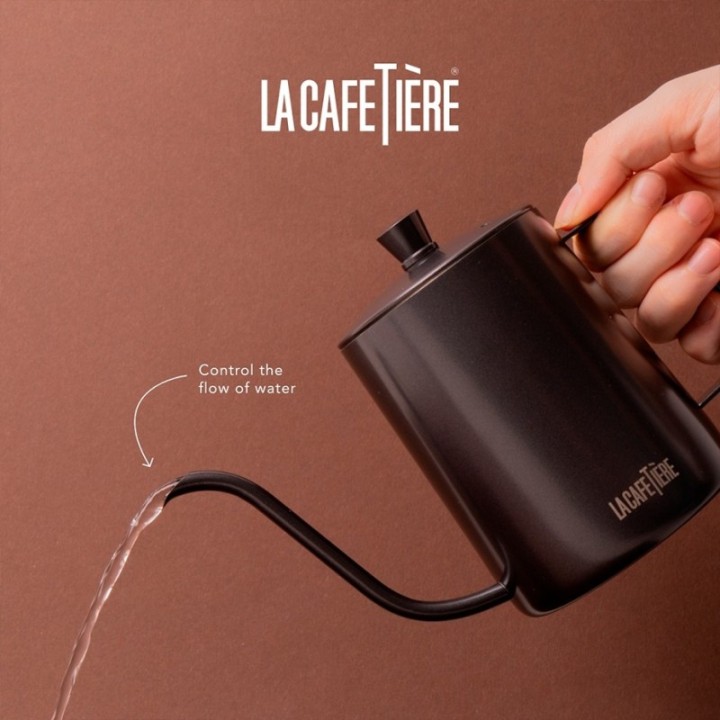 La Cafetière Gooseneck-kanna 0,6 L Svart