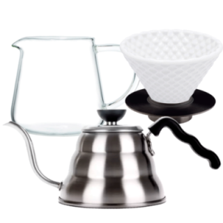 Loveramics Filterbryggningsset inkl. Strong Dripper för 2 koppar, ställ, glaskanna & V60-kanna