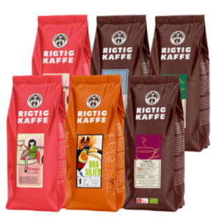 Rigtig Kaffe Mixpaket 2,7 kg Hela kaffebönor