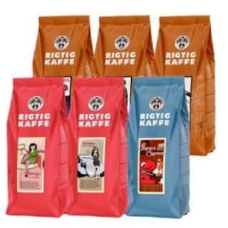 Rigtig Kaffe Mixpaket 2,7 kg Hela kaffebönor