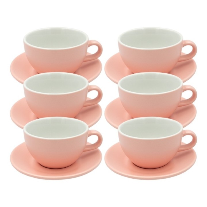 Club House Tulipano Latte med fat matt rosa 30 cl 6 st